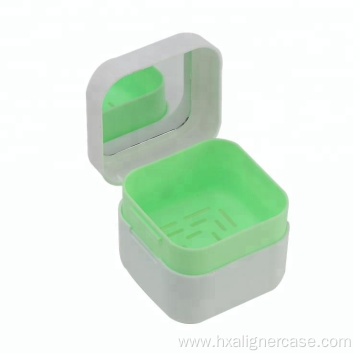 Plastic Dental Storage Bath Retainer Case Cleaner